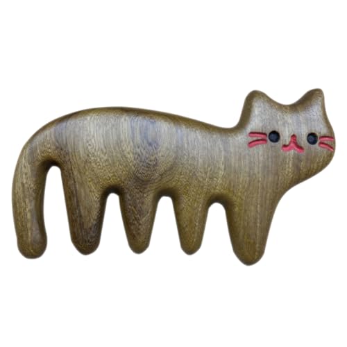 DECOMELODY Wooden Massage Comb Wide Tooth Detangler Comb Twin-side Engraved for Men and Women Hair Care Scalp Therapy