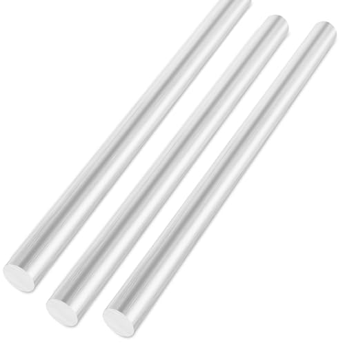 YOUNTHYE 3PCS Aluminum Rod 1 inch Aluminum Round Bar Stock 6061 Solid Extruded Lathe Bar Stock Aluminum Round Rod 16 inch Round Aluminum Bars for Industrial, DIY Craft