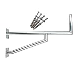 PremiumX 100cm SAT Schüssel Wandhalter ALU mit Zwei Wandplatten Montage Wandmontage Halterung Wandhalterung + 2X Schraubensatz mit Dübel und Unterlegscheibe für Wandmontage