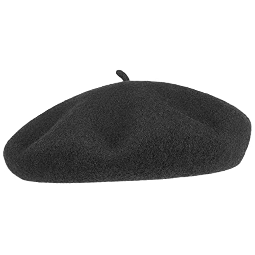 Barascon Beret with Cashmere and Lining Women/Men Black 7 1/4
