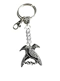 NORSE VIKING KEYRING, Twin Raven Purse Charm Belt Loop Back Pack Handmade Gift Wrapped Odin's Huginn & Muninn Men Women Viking Gift