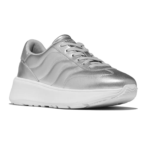 Baskets en cuir métallique FitFlop F-Mode chaussures de marche confortables
