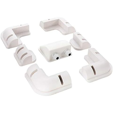 HISUNAGE 7PC Solar Panel Mounting Brackets White Solar Panel Brackets Rectangle Set-Free Corner Bracket Mount for Boats, Caravans, Marine, Motorhomes etc Cover
