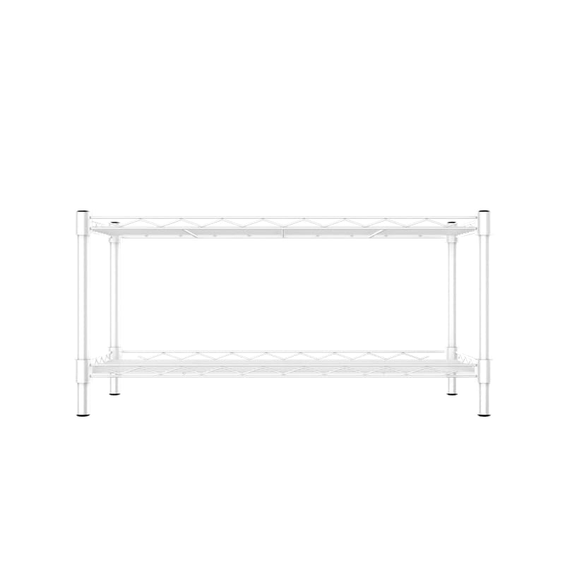Image of 2-Shelves CounterTop Heavy Duty Steel Storage Rack | Multipurpose Shelving Unit for Kitchen, Home & Utility