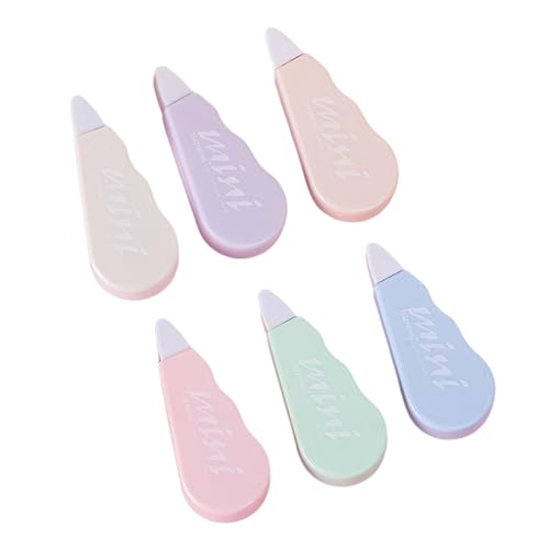 6 rollos de cinta correctora blanca de secado rápido correctivo para escribir diario, suministros escolares y de oficina, cinta correctora