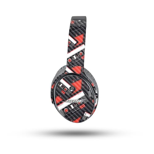 Image of MightySkins Carbon Fiber Skin Compatible with Bose QuietComfort 35 II Headphones - Mixtape | Protective, Durable Textured Carbon Fiber Finish | Easy to Apply, Remove, and Change Styles