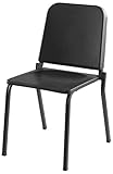 National Public Seating NPS 8200 Series 33.5' Modern Metal and Plastic Melody Music Chair in Black
