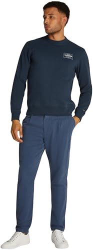 Tommy Hilfiger Herren Sweatshirt Monotype Label Rundhalsausschnitt, Blau (Night Sky), M – Ansicht 4