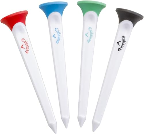Callaway Par-Tee Plastic High Performance Golf Tees 4 Pack Assorted Colors 3 1/4 Inch
