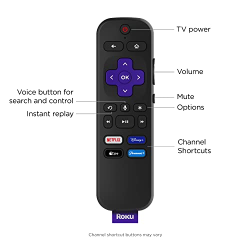 Roku Voice Remote (Official) For Roku Players, Roku Tvs And Roku Audio, Black #TOP2