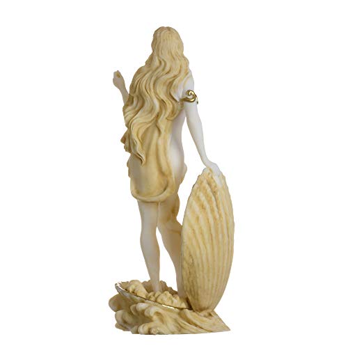 Rising Venus Aphrodite Zeus Daughter Greek Goddess Gold Tone Statue Sculpture 7" #TOP6
