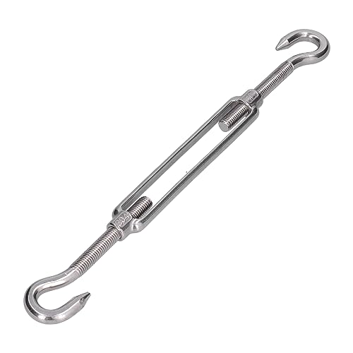 5 piezas de tensor elástico ajustable con gancho y gancho M6 para hardware de vela de sombra de acero inoxidable 304 con tensor para cables de alambre de alta dureza compatible con cables de acero miniatura 6
