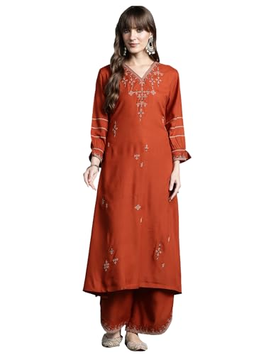 Image of INDO ERA Womens Viscose Rayon Printed Kurta Pant Set