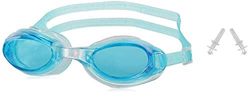 Image of I-SWIM LADIES COSTUME IS-103 NAVY /RED LINES SIZE 2XL WITH GOGGLES SILICON JOINTLESS WITH BOX SKY