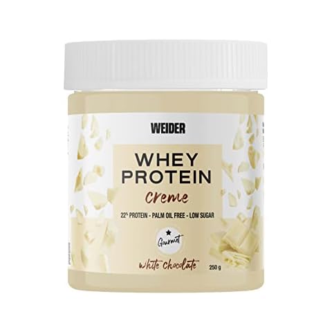 Weider Whey Protein White Spread 250 g. White Chocolate Cream with 22% Protein Low sugars No Palm Oil and Gluten Free Cover