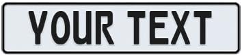 Custom European Style License Plate - 10 Character Multiple Colors