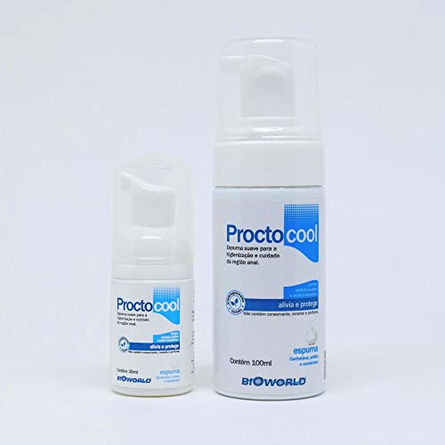 Proctocool Espuma para Higiene Anal, Hemorroidas e Pós-Cirurgia Frasco com 100 ml, BioWorld