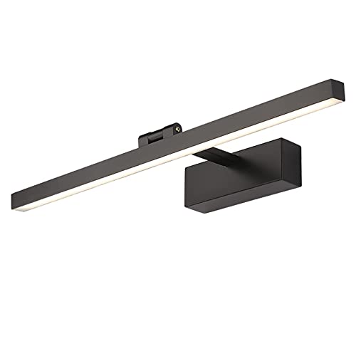 Éclairage de vanité noir LED et applique miroir étanche pour salle de bain moderne