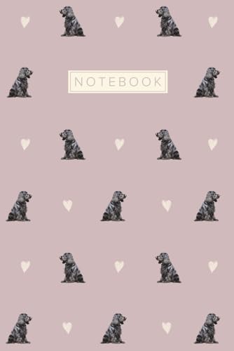  Cocker Spaniel Notebook: Cute Aesthetic Lined Journal for Black Cocker Spaniel Lovers & Owners  Heather Cover