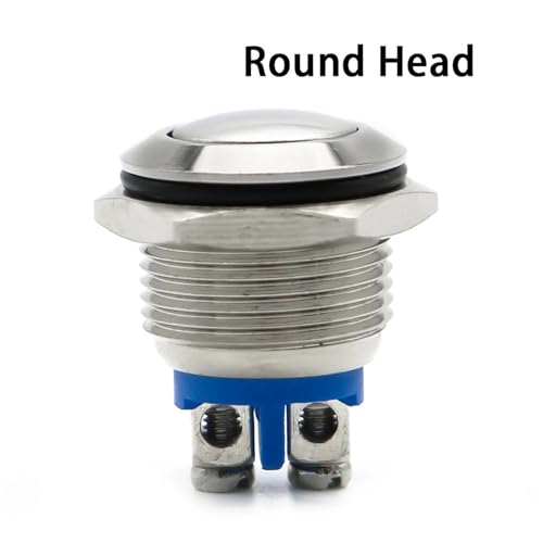 Interrupteur poussoir 19mm métallique 1NO pour sécuriser vos commandes électriques - 2