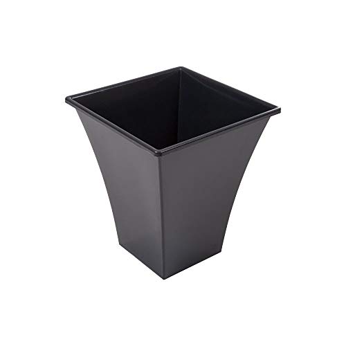 Image of Wham Lightweight Square Metallica Indoor/Outdoor Pot (2 Pots, Black Square Metallica Pot 23cm)