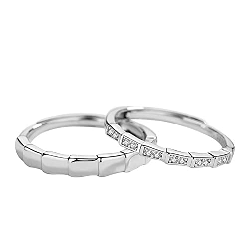 Bague en argent S925 nœud d'amour pour femme, anneau ouvert réglable et bijou de couple