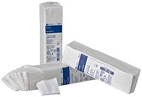 Esponja Curity para yeso, algodón no estéril, 2x2 pulgadas, 12 capas, paquete de 200 unidades, modelo 2252, marca Kendall Company