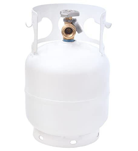 Flame King 5lb Propane Tank Cylinder with Gauge and Adapter Hose for Connecting Portable Appliances