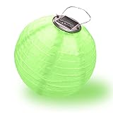 LED groß Außen lampion :12 Zoll / 30 cm großer Solar betriebene hängende weiß chinesische Laterne. Es wird Ihren Garten voller eleganter Stimmung machen, wenn es auf dem Balkon hängend wird, kann es auch drinnen warm und gemütlich machen.