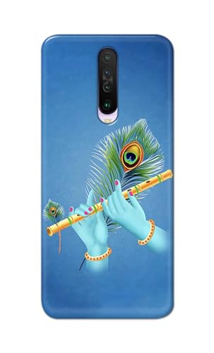 Image of PRINTFIDAA Plastic Printed Hard Back Cover Case For Mi Poco X2 Back Cover (Flute In Krishna Hands) -112, Multi