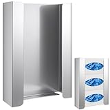 Blulu グローブボックスホルダー/ディスペンサー ステンレススチール トリプルウォールマウントグローブボックスオーガナイザー 高さ25.04cm x 幅38.96cm x 奥行9.5cm