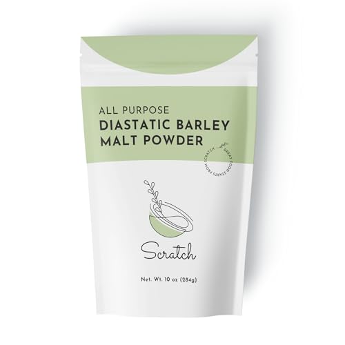 Image of Scratch Diastatic Malt Powder for Baking - (10oz) Dried Barley Malt for Baking Bread - Bread Improver - Premium Baking Ingredients for Breads, Pizzas, Pretzels, Desserts, Shakes and More