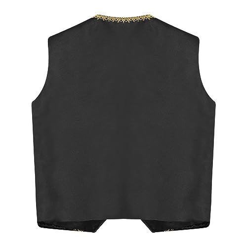 Boys Medieval Steampunk Vest Arabian Prince Pretend Dressy Waistcoat for Fancy Party Halloween4