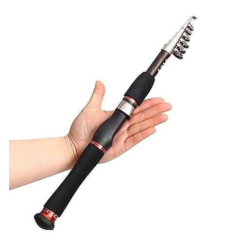 Canne à pêche télescopique en carbone portable pour voyage
