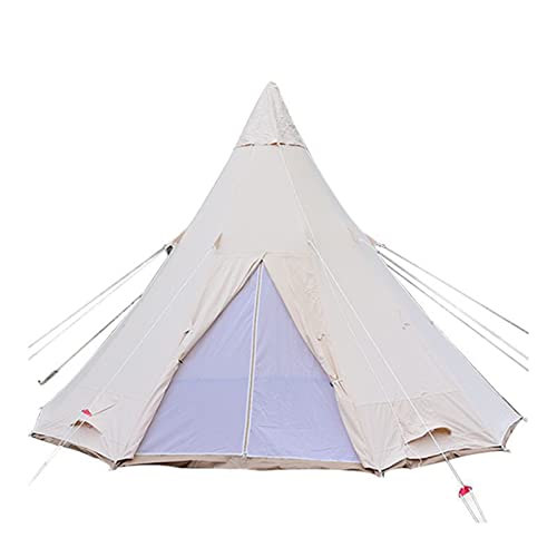 Carpa tipi pirámide impermeable portátil para camping KAREFRI 4m con abertura para estufa