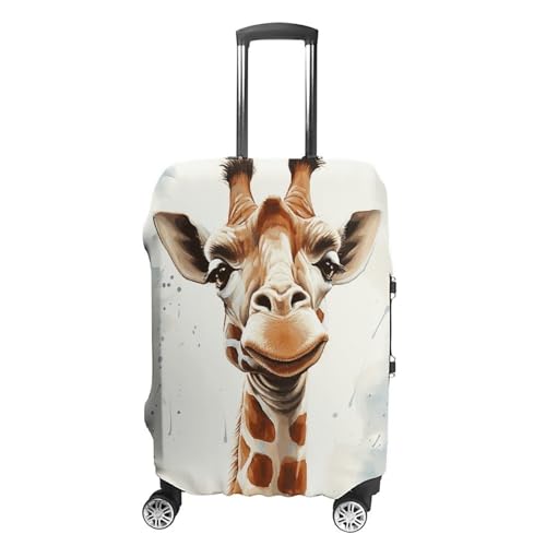 Giraffe Travel Luggage Cover Anti-scratch Suitcase Cover Elastic Suitcase Protective Cover Fits 19-32 Inch Luggage S