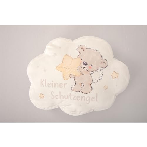 Herding Konturenkissen Kleiner Schutzengel, ca. 33 x 29 x 5 cm, Polyester, Wolkenkissen, Weiß, Twin
