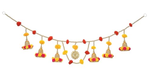 Image of Marigold Flowers Home Diwali Decoration Hanging Toran Main Door Garlands Handmade Bandhanwar Door Entrance Hanging HomeTraditional Wall Diwali Gift