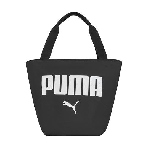 PUMA Lancheira infantil unissex com glitter, preta/branca, pequena, Glitter preto/branco, Small, Bolsa Adventure Lunch