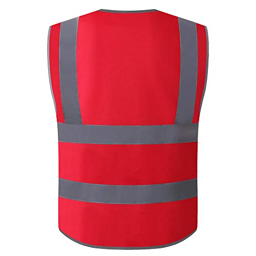Image of XIAKE Reflective Safety Vest for Men & Women High Visibility Class 2 Vest with Pockets Meets ANSI Standards