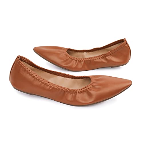Image of Women's Ballet Flat Slip On Flats - Classic Casual Dress Shoes, Foldable Portable Travel Ballet Walking Shoes