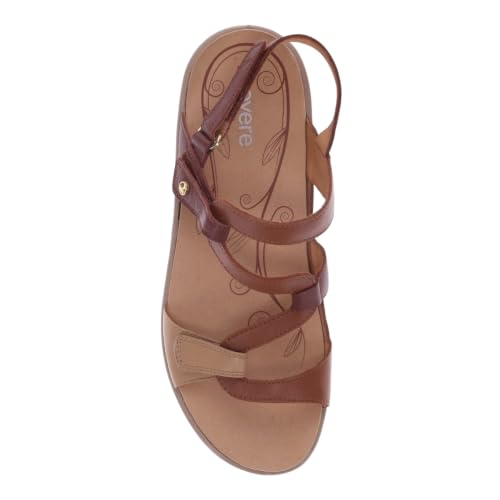Image of Revere Emerald Adjustable Sandal for Women - Black Orthotic Dress Shoe with Arch Support, Comfortable Walking Shoe for Plantar Fasciitis & Bunions