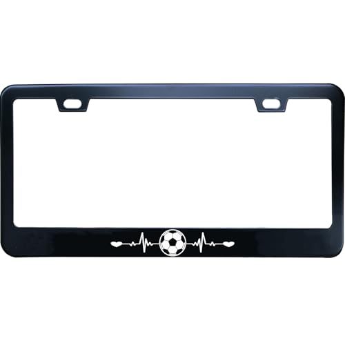 XYCustomBest Heartbeat Soccer License Plate Frame - 12" x