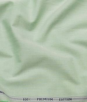 Image of Raymond 100% Cotton Fabric (All Weather Fabric, Unstitched Premium Fabric, Solid, Less Wrinkles) (Fern Green, 3.5 Meters for Kurta Pajama)