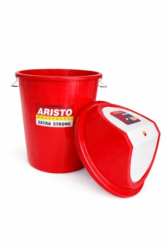 Image of Aristo Swing Lid Garbage Waste Dustbin 32 Ltr (Red) inch