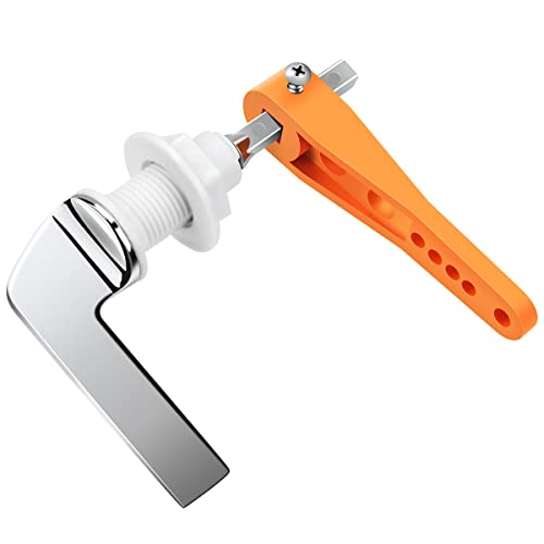 Fantasyon Toilet Handle Replacement Chrome Plated Replacement Metal Handle for Toilet WC Cistern Flush Lever