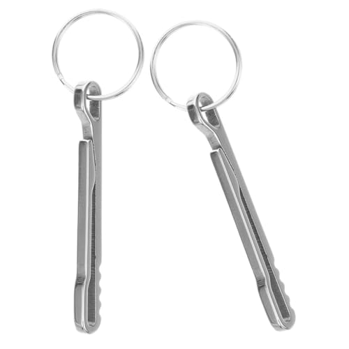 BESTonZON 2PCS Stainless Steel Waist Clip Lightweight Money Clip and Cash Holder for Easy Access Portable Keychain for Backpack and Belt Use