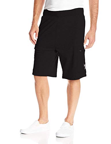 U.S. Polo Assn. Men's Terry Fleece Cargo Short, Black, Large