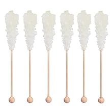 Civilized Coffee Premium Sugar Sticks Rock Candy Swizzle Stirrers for Coffee, Tea & Cocktails, Individually Wrapped 25 Count