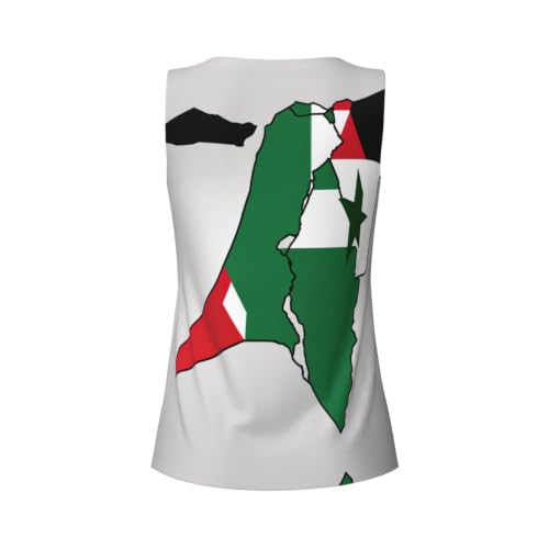 Camiseta de tirantes Palestina mujer transpirable contra el calor 6